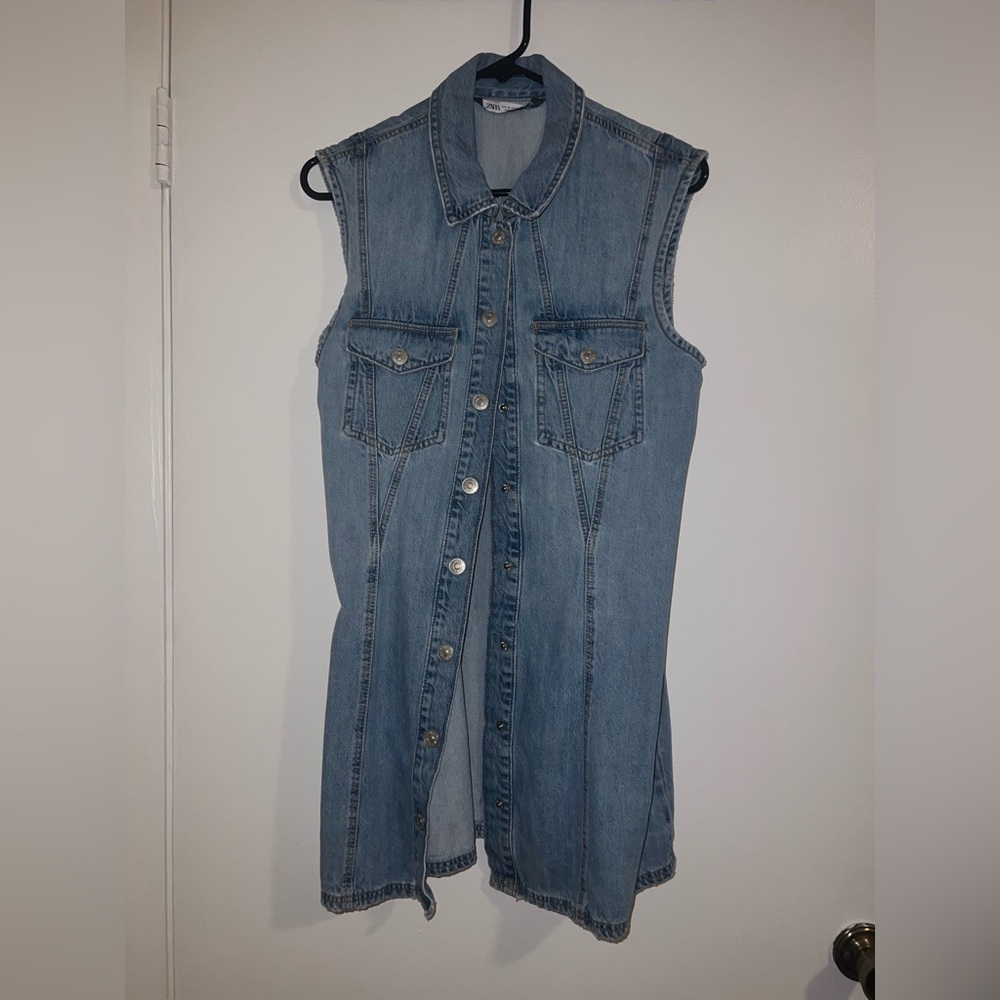 Ladies Zara Sleeveless Denim Dress